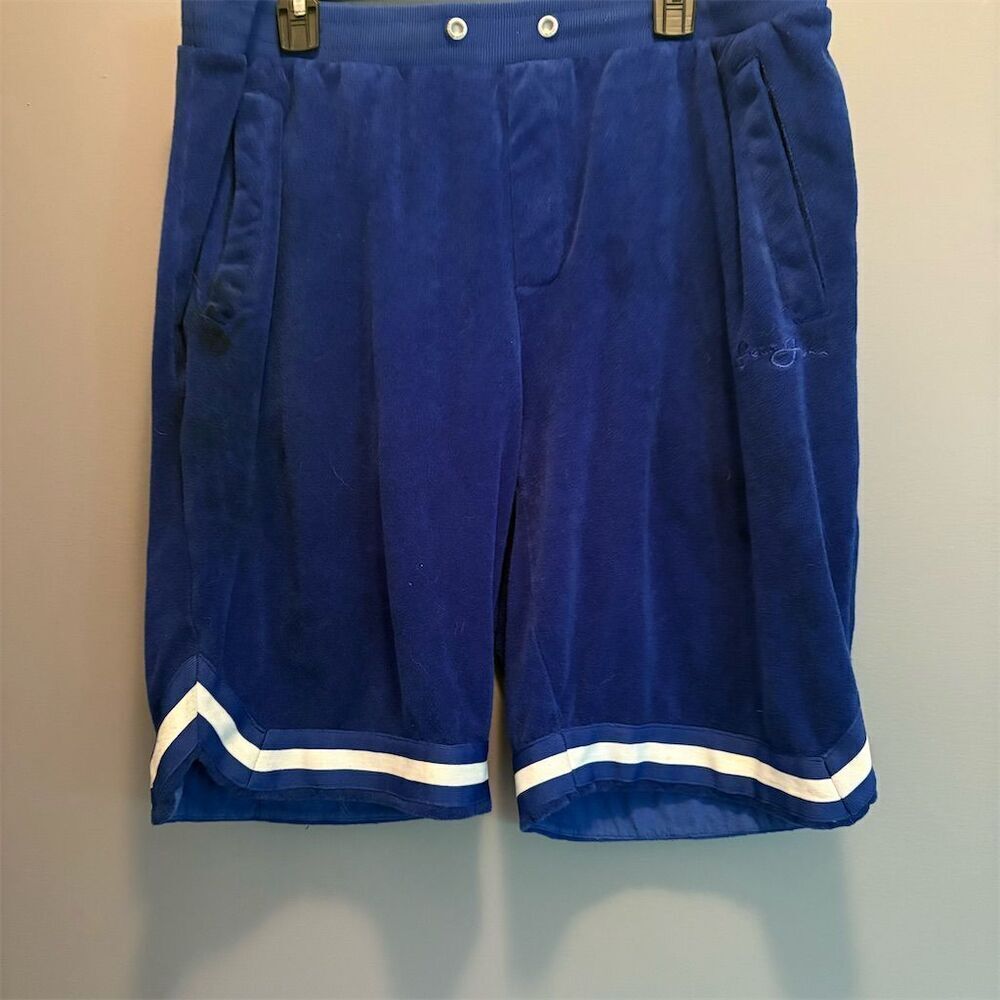 *3/$15 Sean John Men's XL Terry Basketball Shorts Cobalt Blue Casual